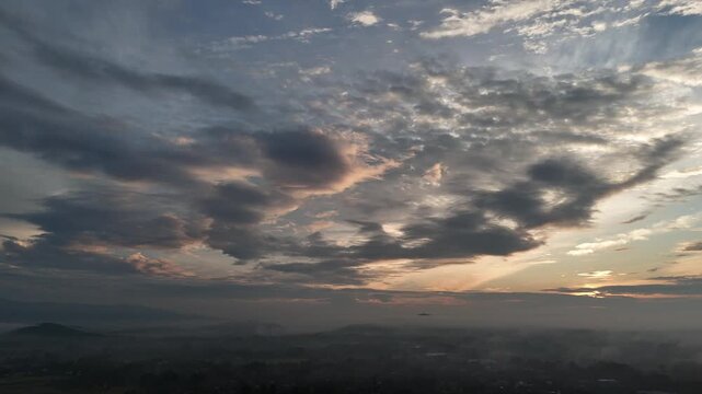sunrise with beatiful clouds