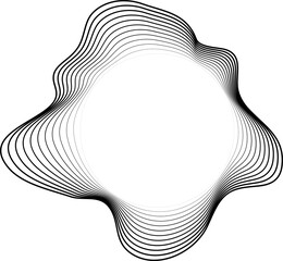 Circle line fluid shape blending gradient of logo, banner, tag