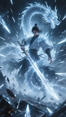 Chinese style martial arts illustration