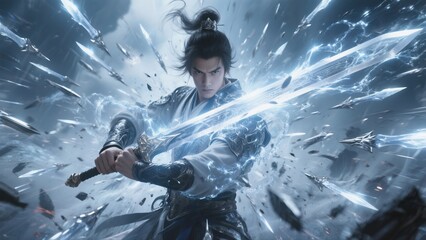 Chinese style martial arts illustration