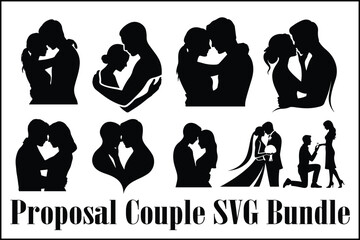 Romantic Proposal Couple SVG Bundle