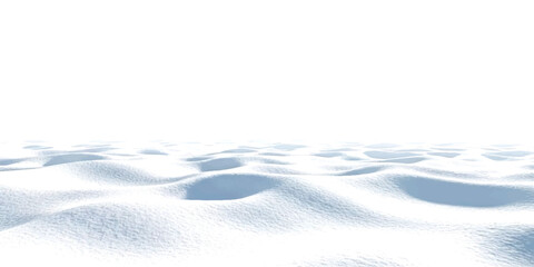 A minimalist depiction of a pristine, white snowfield with gentle drifts under a bright sky. © md