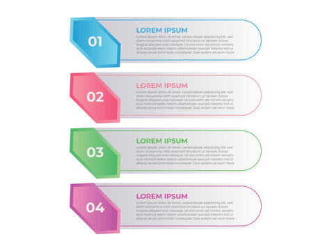 vector illustration infographic design template with 4 steps. Template for process, presentations, layout, banner, brochure.