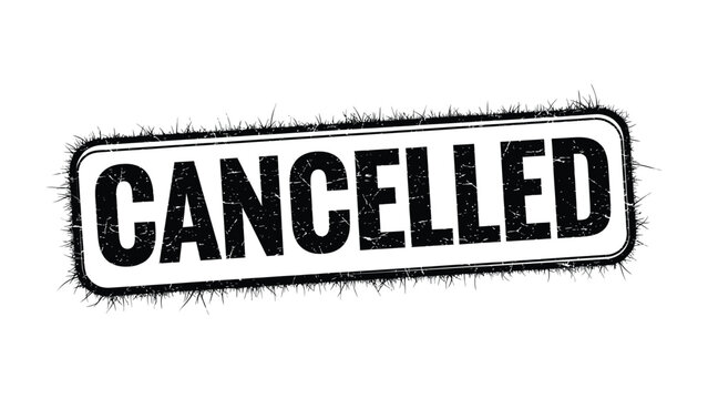 Cancellation Stamp: A bold stamp declares a cancellation, with a sense of finality. A statement of closure and revocation.