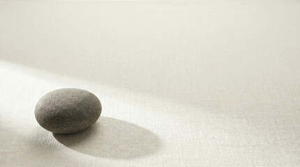 A small rock is sitting on a white background