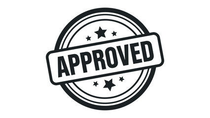 Obraz premium Approved Stamp of Authority: A classic circular seal displaying the affirmative word APPROVED, signifying endorsement, validation, or authorization, conveying trustworthiness and reliability.