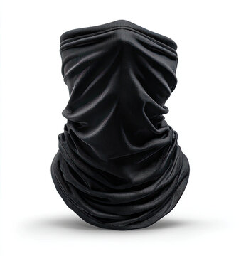 Black Stretchy Tube Face Mask Neck Scarf Balaclava Headwear for Outdoor Sports