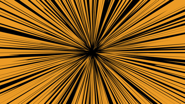 Abstract burst of dark lines radiating from a central black point.