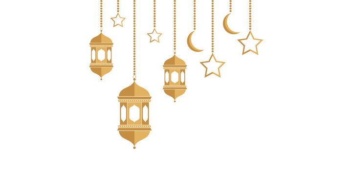 Golden islamic lantern ramadan kareem background. Islamic decorative lanterns Illustration, ramadan lantern, eid lantern.