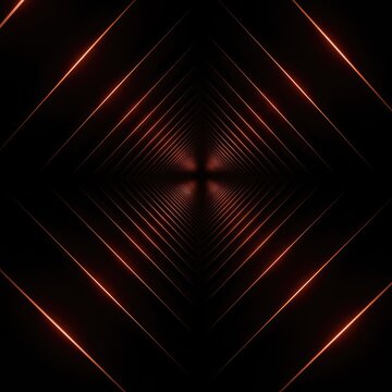 A conceptual render of an endless geometric corridor receding into darkness, symbolizing universal vastness and mathematical infinity ,possibility ,space ,futuristic