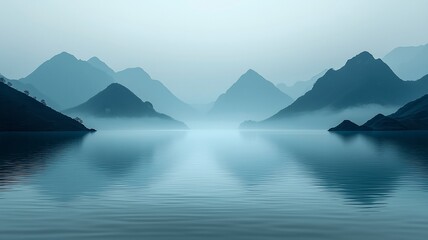 Landscape Peaceful Nature Mountains Lake Scenery