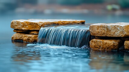 Landscape Peaceful Nature Water Stream Garden Scenery