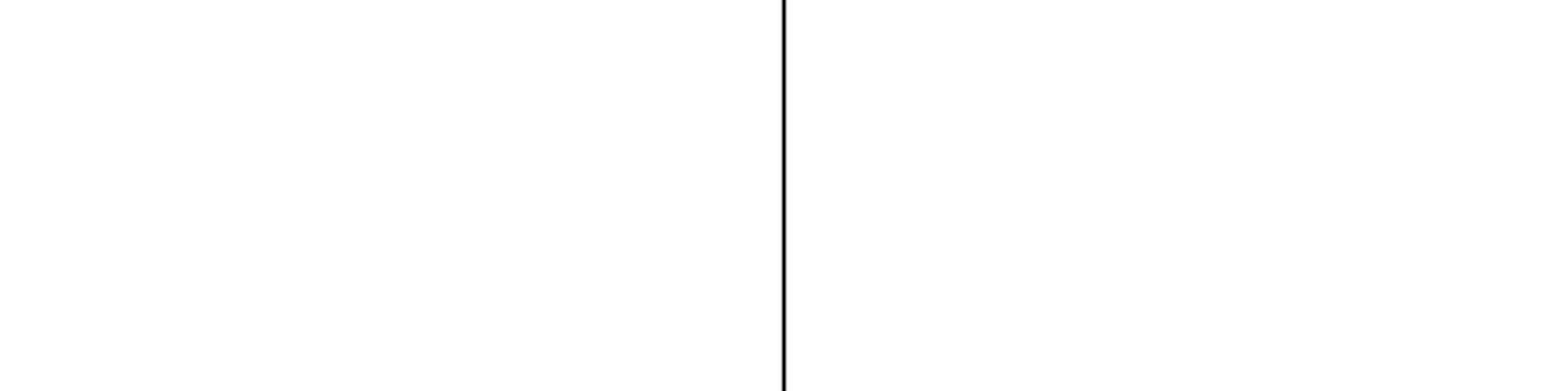 Divider. Black vertical line. Thick. Isolated on white background.