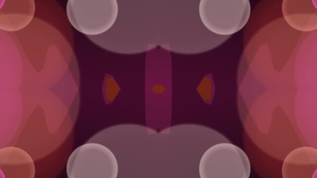 Magenta Abstract Symmetrical Motion Background with Soft Bokeh Shapes