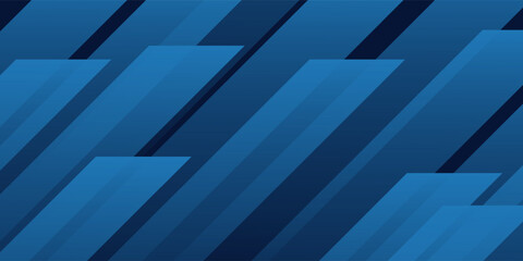 Abstract blue banner design vector, dynamic sporty horizontal background template for media promotion or web banner