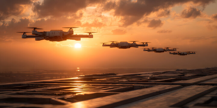 Drones at Sunset
