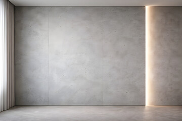 Minimalist concrete wall with vertical light strip Zoom background