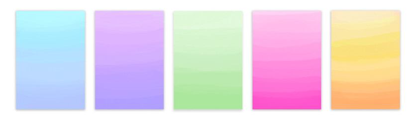 a set of color gradients on a white background