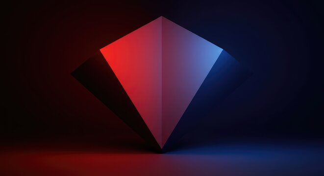 Deceptive abstract structure featuring overlapping geometric shapes in high contrast, generating a mesmerizing visual paradox ,art ,paradox ,deception