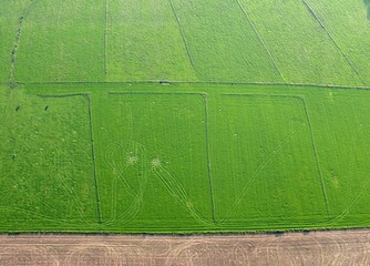 la campagne Bretonne de Gou&eacute;zec &agrave; Spezet vu de montgolfi&egrave;re en Finist&egrave;re France