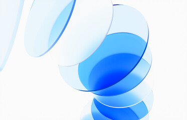 Abstract technology background for business and digital corporate design with gradient layer glass. 3d rendering