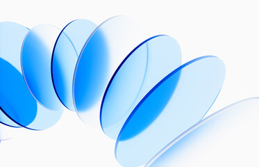 Abstract technology background for business and digital corporate design with gradient layer glass. 3d rendering