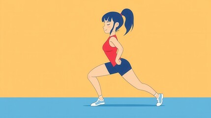 Woman doing a lunge exercise