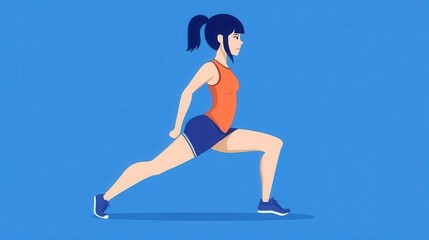 Woman doing a lunging exercise