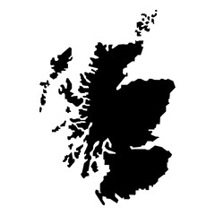 Scotland Silhouette Map