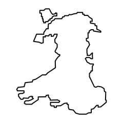 Wales Outline Map
