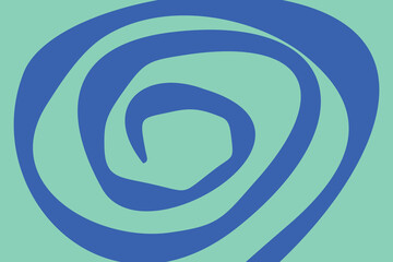 Abstract Swirl Pattern in Teal and Blue