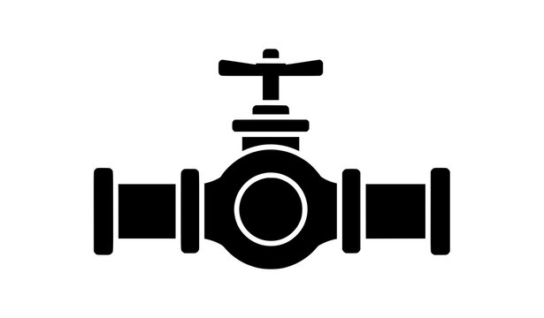 Plumbing and engineering pipe valve symbol vector
