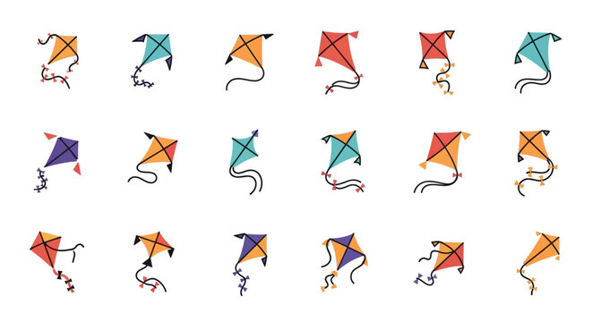 Colorful Kites Flying in the Air.