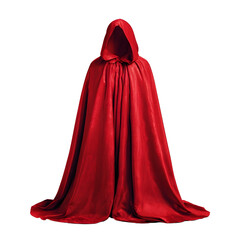 Naklejka premium Front view of St. Nicholas Day red cloak isolated on a white transparent background