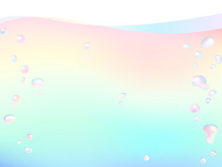虹色の揺らめく波の背景素材4：3