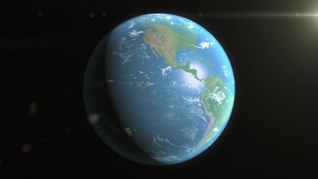 Location and map of Cuba on the surface of the earth at day.