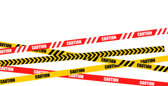 police line crime scene. warning dander caution tape