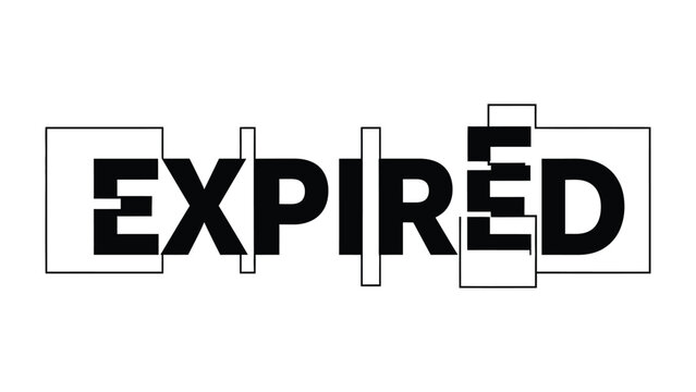 Expired concept: A stark graphic image of the word EXPIRED, conveying a sense of finality and the passage of time.