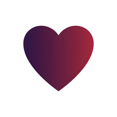 Minimalist Heart Icon with Soft Lavender and Warm Taupe Gradient Transition, Elegant Flat Vector Illustration for Romantic Greeting Cards, Wedding Invitations, and Modern Relationship Symbols on White