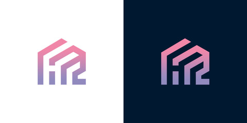 Sleek and Modern Abstract House Logo Design with Vibrant Gradient Hues, Perfect for Real Estate, Home Services, or Property Development Branding
