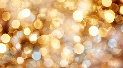 Obraz premium Golden light patterns fill the space with sparkling details and warmth