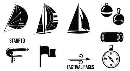 Sailing Gear Vector Icons Set © Ishara sandeepa