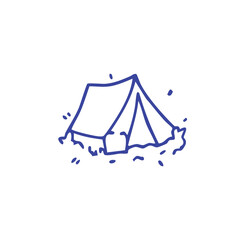 Simple Hand Drawn Tent Illustration