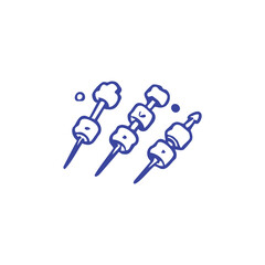 Grilled Skewers with Marshmallows and Fruits