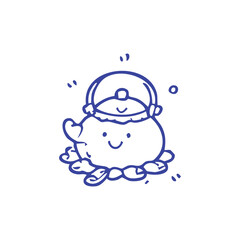 Happy Cartoon Teapot Illustration