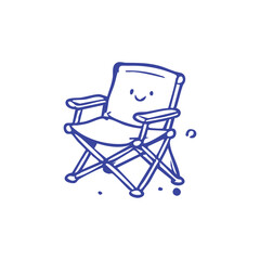 Simple Cartoon Director s Chair Illustration