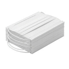 A stack of white paper sheets neatly arranged on a surface. isolated on transparent background