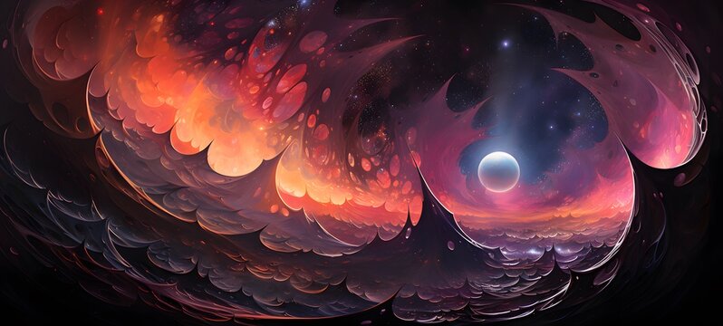 Astral vision manta birostris meets cosmos art ,generative AI