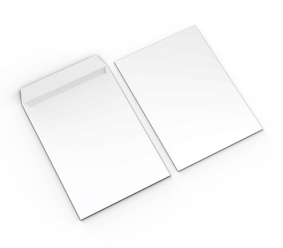 C4 Envelope Mockup Isolated for Business Stationery