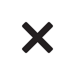 Obraz premium Close button icon silhouette vector design art illustration.